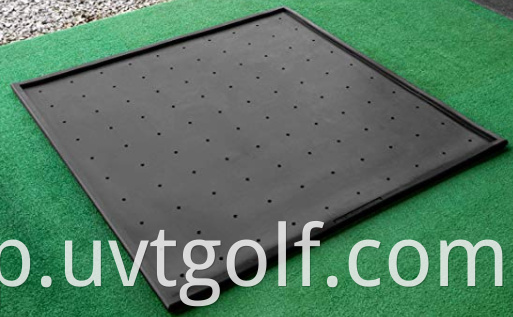 ラバーゴルフマットベース150x150cmゴルフドライビングレンジ用の皮膚防御ゴムベースとトレイ
